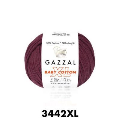 GAZZAL  BABY COTTON XL  3442 - 50% Хлопок, 50% Акрил 50 г/105 м